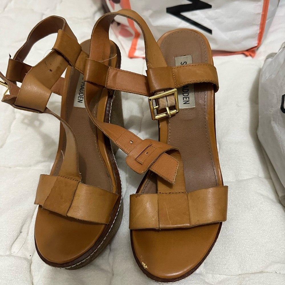 Steve Madden Brown Strappy Sandals